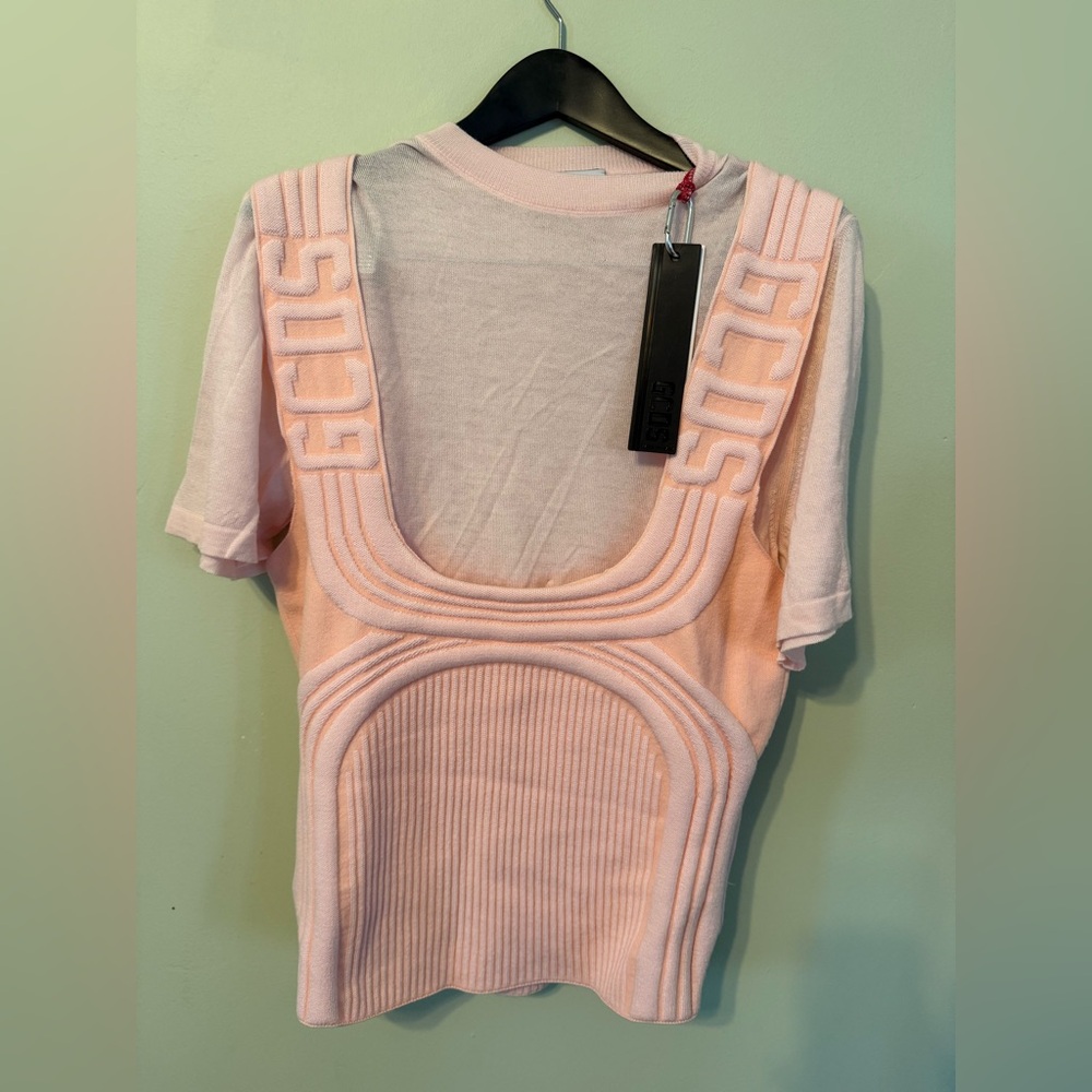 Light Pink Short Sleeve Women's Top